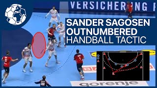 Sander Sagosen makes the Decision  Outnumbered Situations  Handball Tactic l Handball inspires [upl. by Atikaj]