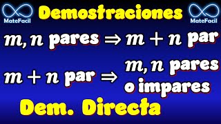 14 Demostración Directa  Demostrar que la Suma de Pares es Par [upl. by Magree107]