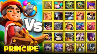 NOVO CAMPEÃO PEQUENO PRINCIPE VS TODAS CARTAS DO CLASH ROYALE [upl. by Allard]