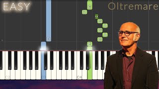 Ludovico Einaudi  Oltremare EASY Piano Tutorial [upl. by Whitcher]