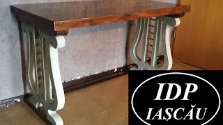 Custom desk with concrete legs and reclaimed wood top [upl. by Eelra]