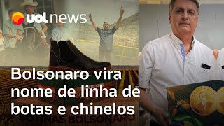 Botinas Bolsonaro Expresidente vira nome de linha de calçados que chegam a custar mais de R 300 [upl. by Akeyla224]