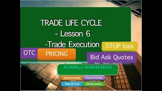 Trade Life Cycle Lesson 6 Trade execution [upl. by Cobb]