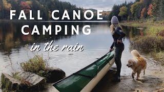 Fall Canoe Camping in the Rain Algonquin Park [upl. by Filomena33]