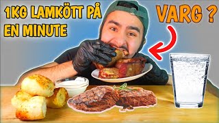 UTMANING KLARAR ÄTA 1KG KÖTT SOM EN VARG [upl. by Maurizia699]