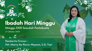 Ibadah Hari Minggu 27 Oktober 2024  GPIB Jemaat quotPnielquot Palembang [upl. by Pardew]