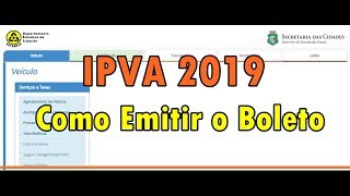 IPVA 2019 CE  Como consultar e emitir o boleto Simples e Fácil [upl. by Ahsiket]