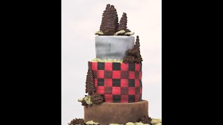 Lumberjack Plaid Cake  Trailer Cake This [upl. by Rowell888]