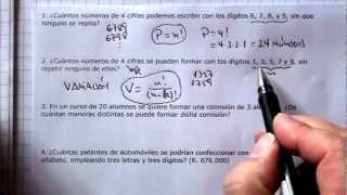 Permutación Variación Combinación y Principio Multiplicativo [upl. by Dyoll453]