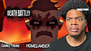 OMNIMAN IS NOT PLAYING AROUND  OmniMan VS Homelander DEATH BATTLE REACTION [upl. by Tavia]