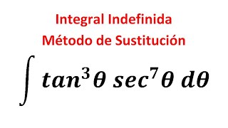 Integral de tan3 θ sec7 θ dθ  Método de Sustitución  \int \tan3x\sec7xdx [upl. by Arikahc]