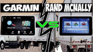 Video review comparing the Rand McNally GPS and Garmin GPS for Truckers 2023 [upl. by Ttocs]