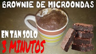 CÓMO PREPARAR BROWNIE EN UNA TAZA CON EL MICROONDAS EN TAN SOLO 3 MINUTOS ☕ 🎂 [upl. by Siduhey]