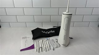 MySmile Cordless Portable Oral Irrigator Water Flosser [upl. by Htieh244]