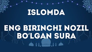 Islomda eng birinchi nozil boʻlgan sura Alaq surasi Oʻzbekcha tarjimasi bilan [upl. by Whalen991]