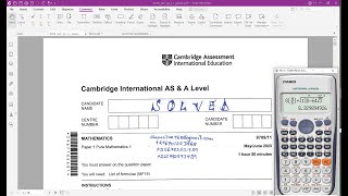 970911MJ23  CAIE AS amp A LEVEL PURE MATHEMATICS 1 MAYJUNE 2023 Paper 11 [upl. by Vashtia]