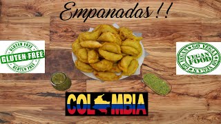 Receta veganaEmpanadas colombianas sin gluten Vegan recipe colombian pies gluten free [upl. by Sharleen]