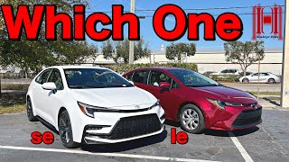 2024 Toyota Corolla Se or Le Which One is Better All Specs amp Test Drive [upl. by Hukill]