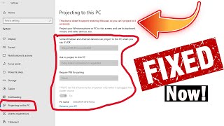 How To Fix  Projecting to This PC  Feature Disabled Problem in Windows 10 amp Windows11  100 Fix [upl. by Arondell]