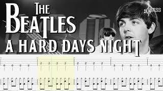 The Beatles  A Hard Days Night Bass  Drum Tabs By Paul McCartney amp Ringo Starr [upl. by Atinar258]