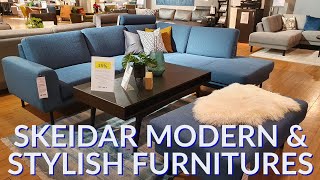 SKEIDAR MODERN amp STYLISH INTERIOR DESIGN SOFA  SET DINING TABLES  STOLS SKEIDAR MØBLER BUTIKK [upl. by Fairlie295]