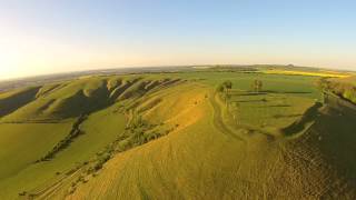 Olivers Castle Roundway Hill Devizes Shot from the air [upl. by Biebel]