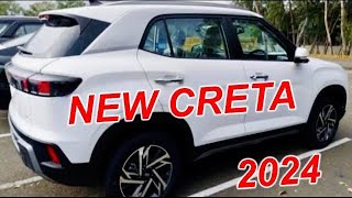 FINALLY 2024 CRETA FULLY OUT  WHITE CRETA 2024  NEW 2024 AA GAYI FINALLY  2024 HYUNDAI CRETA OUT [upl. by Xineohp]