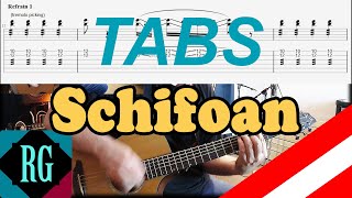 ★ Schifoan TABS  Ambros Gitarre lernen mit Anschlagsrichtung [upl. by Cummings]