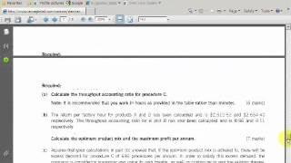 ACCA F5 Through Accounting Question  Thin Co [upl. by Leasia]