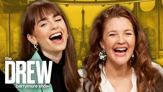 quotEmily In Parisquot Cast Reveals their Childhood Crushes  FULL EPISODE  The Drew Barrymore Show [upl. by Schuh]