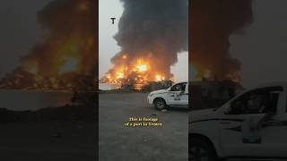 Israel Bombs Yemen Port Retaliation After Tel Aviv Drone Attack geopolitics israel yemen [upl. by Elimaj47]