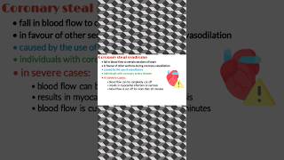 Coronary steal syndrome cardiovascular diseases medical shorts pathology shorts youtube shorts [upl. by Eizdnil542]