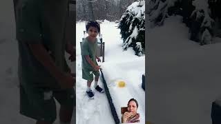 dad prank baby snow funny comedy experiment papaloving food papalovers funnycomedy [upl. by Orelie769]