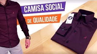 Camisa Social Masculina Levok  Para quem é magro  Slim Fit  Camisa Horus [upl. by Castra]