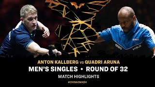 Anton Kallberg vs Quadri Aruna  MS R32  China Smash 2024 [upl. by Forrer]