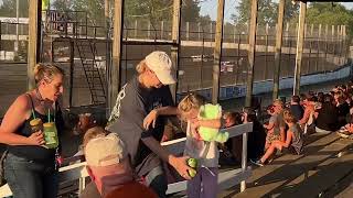 Pro Late Model Heat Race 1 22 on 7312024 at Kankakee County Speedway Fair Event [upl. by Hallimaj531]