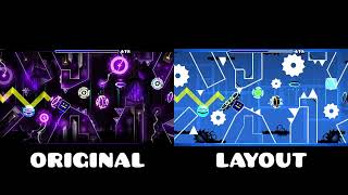 quotWasuretaquot Original vs Layout  Geometry Dash Comparison [upl. by Nosrej]