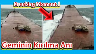 Arvin gemisinin kırılma anı Mv Arvin Bartın açıklarında battı Ship Broken in Two Part From Middle [upl. by Yznil89]