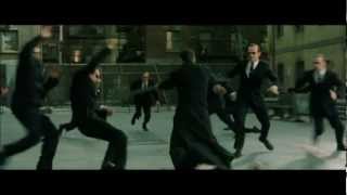 Matrix Reloaded Music scene  Burly Brawl  Neo vs Smiths [upl. by Lenoel]