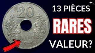 13 pièces RARES de 20 CENTIMES frappées entre 1941 et 1944 [upl. by Farica]