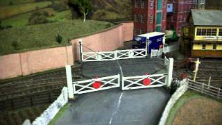 ELECTRIC WORKING MODEL RAILWAY LEVEL CROSSING [upl. by Lamarre]