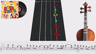 The Amazing Digital Circus  Ending Theme  Violín 🎻 Play Along  TUTORIAL  TABLATURA [upl. by Ragg]