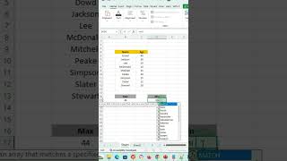 Find Max amp Min Value in Excel excel exceltips [upl. by Tinaret]