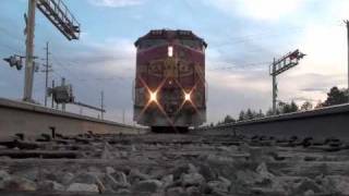 Railroad freight train runs over camera [upl. by Romy]