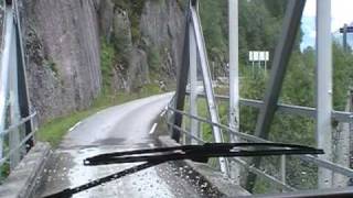 Volvo FH16 truck on a extrem small road in Norway [upl. by Aelam]