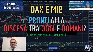 DAX e MIB  Analisi Evoluta del 1411  Pronti alla discesa tra oggi e domani [upl. by Kanor]