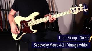 Sadowsky Metro Vintage 421 Vintage white Live Demo  BassFreaksnet [upl. by Amees]