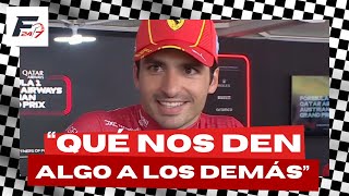 REACCIÓN de Carlos Sainz al CHOQUE de Max Verstappen con Lando Norris quotMe ALEGRO que haya PASADOquot [upl. by Emaj]