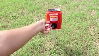 DURANOM ULTRASONIC GARDEN DEER REPELLER SOLAR POWERED MOTION ACTIVATED WILD ANIMAL REPELLENT [upl. by Iharas947]