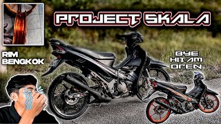 PROJECT HITAM SKALA  KETUK RIM BENGKOK  125ZR [upl. by Ulyram600]